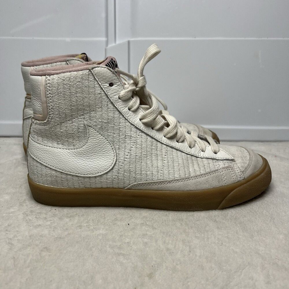 Nike Blazer Mid 77 Shoes Sz 7.5 White Pink ID By You DJ4856 Basketball Sneakers